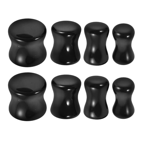 FOMIYES 4 Paare Obsidian Ohrstecker Ohrdehner Trendiger Piercing Schmuck für Herren Hochwertige Verarbeitung Vielseitig Einsetzbar Komfortabel und Elegant von FOMIYES