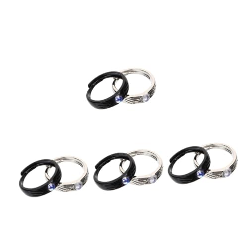 FOMIYES 4 Paare Ringe Teufelsringe und Teufel Verstellbare Verlobungsringe für Frauen und Männer Passende Schmuckstücke für Hochzeit und Besondere Anlässe von FOMIYES