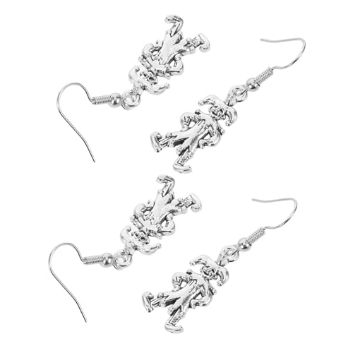 FOMIYES 4 Paare Vintage Clown Ohrringe für Damen Leichte Ohrringe mit Zirkus Clown Anhänger Kostüm Schmuck für Halloween Karneval Festliche Anlässe von FOMIYES