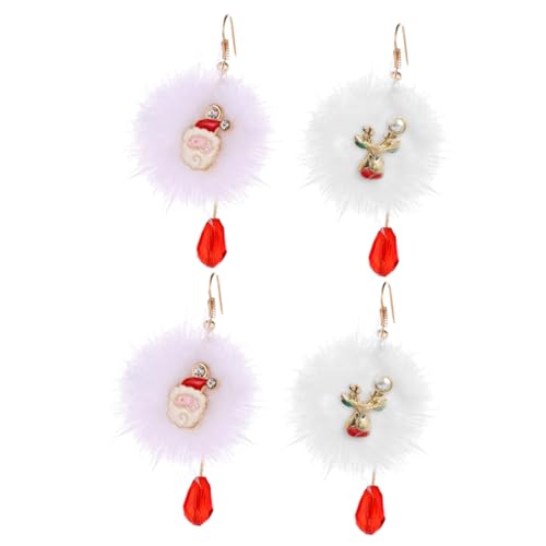 FOMIYES 4 Paare Weihnachts Ohrringe Kreative Pom Pom Ohrringe für Damen Festliche Schmuckstücke für Partys Geeignet für Weihnachten und Besondere Anlässe FOMIYES 4 Paare Weihnachts Ohrringe Kreative Pom Pom Ohrringe für Damen Festliche Schmuckstücke für Partys Geeignet für Weihnachten und Besondere Anlässe von FOMIYES