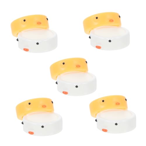 FOMIYES 4 Sätze Adorable Chick Pattern Ringe Für Damen Einfache Finger Ringe Dekorative Schmuckstücke Für Kleine Finger Für Kostüme Und Alltag 10 Stück * 4 von FOMIYES