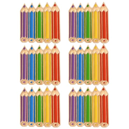 FOMIYES 4 Sätze Bunte Cartoon Bleistift Broschen Teiliges Einzigartige Anstecker Für Kleidung Taschen Und Schals Geschenkidee Für Freunde 6 Stück * 4 von FOMIYES