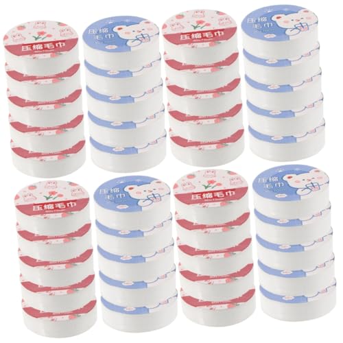 FOMIYES 4 Sätze Komprimiertes Handtuch Komprimierte Badetücher Handtuch Groß Handtücher Spender Gesichtsdampftuch Toilettenpapier Tabletten Trockene Tücher Pflanzenfasern 10 Stück * 4 von FOMIYES
