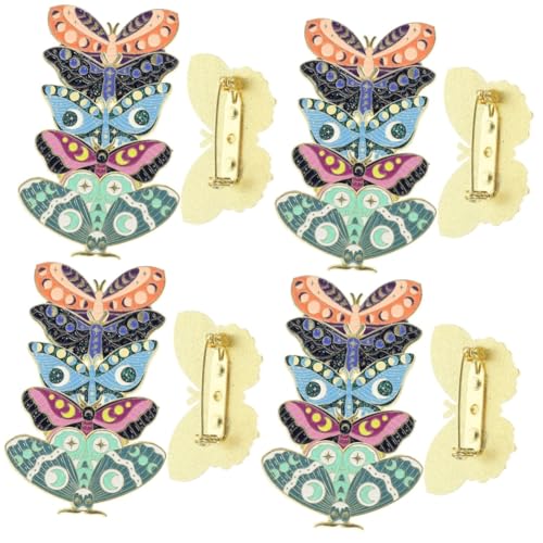 FOMIYES 4 Sätze Teiliges Emaille Broschen Set Vintage Pins Für Kleidung Rucksäcke Hüte Für Stilvolle 5 Stück * 4 von FOMIYES