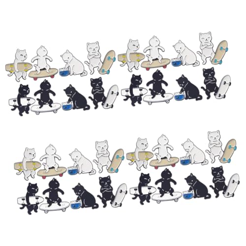 FOMIYES 4 Sätze Teiliges Katzen Broschen Emaille Niedliche Katzenmotive Für Taschen Jacken Hüte Kleidung Tragbar Einfach Anzubringen Für Freunde 8 Stück * 4 von FOMIYES