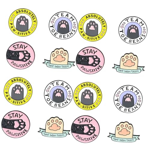 FOMIYES 4 Sätze Teiliges Katzenpfoten Brosche Anstecker Für Schal Pullover Rucksack Niedliche Cartoon Tier Brosche Für Frauen 4 Stück * 4 von FOMIYES