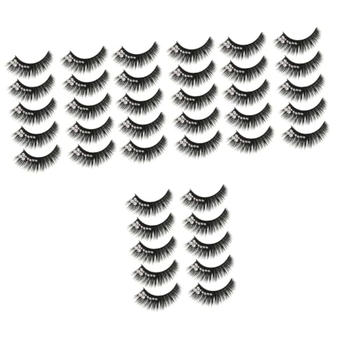 FOMIYES 4 Sätze Verdicken Diamant Falsche Wimpern Natürlichen Look Frauen Make-up Strass Wimpern 5 Paare * 4 von FOMIYES