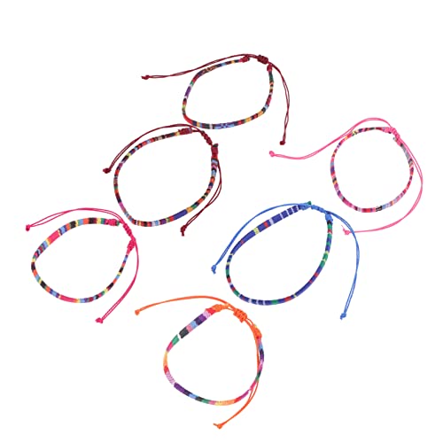 FOMIYES 4 Sätze Verstellbare Boho Fußkettchen Für Damen Teiliges Geflochtenem Baumwollgewebe Sommer Fußbänder Für Strand Partys Freizeitaktivitäten 6 Stück * 4 von FOMIYES