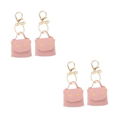 FOMIYES 4 Stck. Mini Geldbörse Schlüsselanhänger Katzenmotiv Kleine Tragbare Münztasche für Mädchen Leichtes Portemonnaie für Reisen Einkaufen und Alltag Cartoon Design von FOMIYES