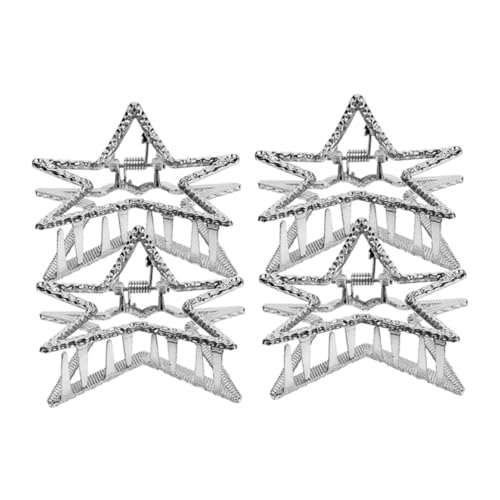 FOMIYES 4 Stck. Teiliges Kleine Haarklammern Sternform Metall Haarklammer für Dickes und Dünnes Haar Dekorative Krallen Clips für Damen Alltag und Festtagsfrisuren von FOMIYES
