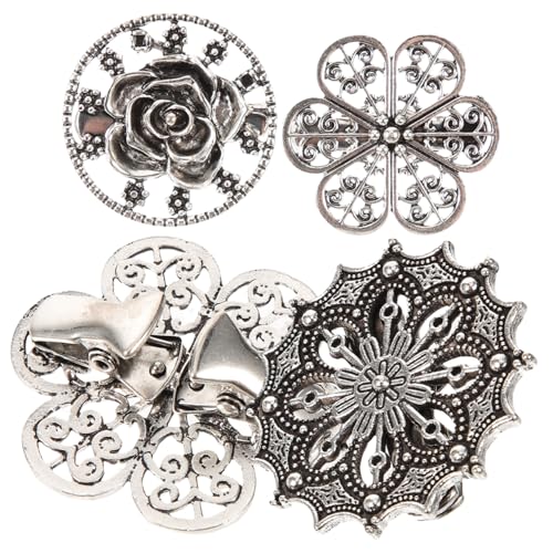 FOMIYES 4 Stck. Vintage Blumen brosche retro Kleidung Broschen für Frauen Mode Stifte Emaille Brosche für Frauen Hochzeitskleid Brosche Abzeichenbrosche für Damen Legierung von FOMIYES