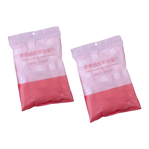 FOMIYES 4 Stück 2 Komprimiertes Handtuch Gesicht Kühlendes Kapuzenhandtuch Kühlendes Handtuch Komprimierte Handtücher Tabletten Waschen Papiertuch Handtücher Für Badezimmer Spunlace-vlies von FOMIYES
