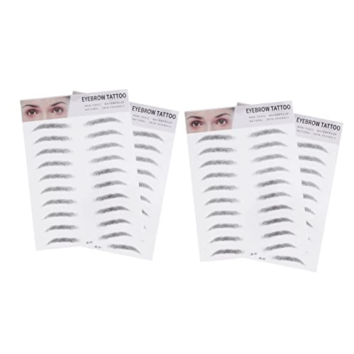 FOMIYES 4 Stück 3d-aufkleber Für Augenbrauen Make-up Augen Aufkleber Zum Formen Der Augenbrauen Neuheit Toilettenpapier Aufkleber Für Augenbrauentattoos Natürlich Wasserdicht Die Faulen 6d von FOMIYES