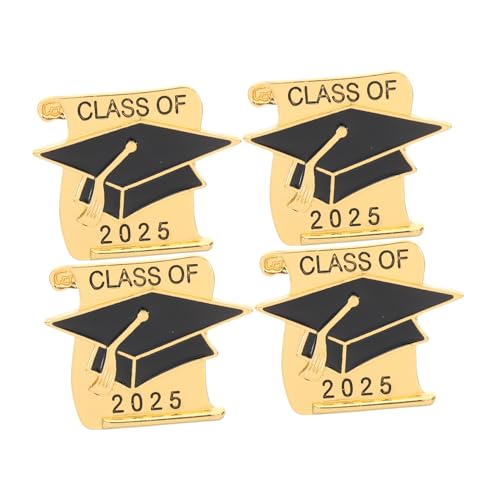 FOMIYES 4 Stück Abschlusskappen Broschen Emaille Anstecknadeln für Graduierungsfeiern Hochwertige Abzeichen für Jacken Geschenkideen für Absolventen Abschlussfeierlichkeiten von FOMIYES