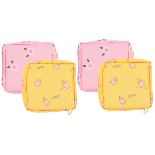 FOMIYES 4 Stück Aufbewahrungsbeutel für Damenbinden Tragetasche Damen geldbörse Tamponbeutel Makeup Tasche Kosmetiktasche -Aufbewahrungsbeutel tragbare kleine Tasche Oxford-Stoff von FOMIYES
