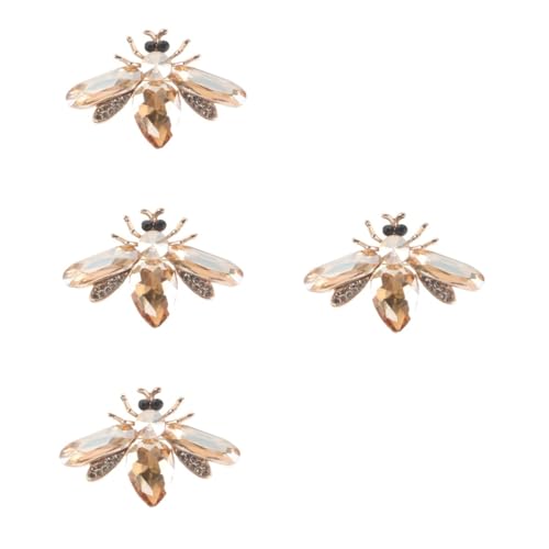 FOMIYES 4 Stück Bienen Brosche mit Tier Anstecknadel für Damen Modisches für Hochzeiten Partys Besondere Anlässe Bling Brosche für Hüte Jacken von FOMIYES