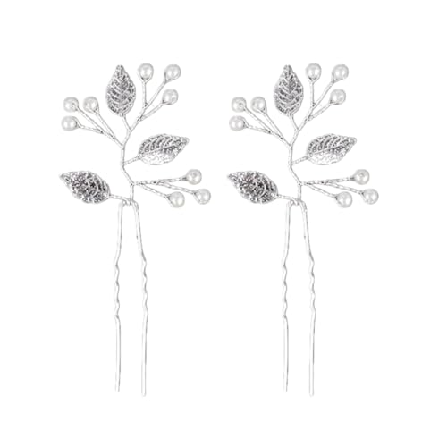 FOMIYES Magnetische Haarnadel Für Hochzeitskleider Legierung Brauthaarnadel Blatt-haarspange Eleganter Damenschmuck von FOMIYES