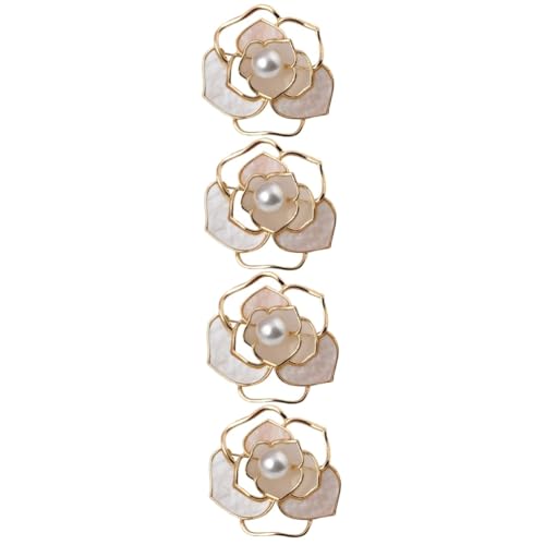 FOMIYES 4 Stück Blumenbrosche Legierung für Damen Eleganter Anstecker für Kleidung Hüte Anzüge Stilvoller Schmuck für Besondere Anlässe von FOMIYES
