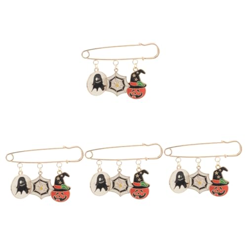 FOMIYES 4 Stück Chic Halloween Brosche Anstecknadel Langlebig Modisches Kostümaccessoire für Kleidung Schals Hüte Kompakt Stilvoll für Freunde und Familie von FOMIYES