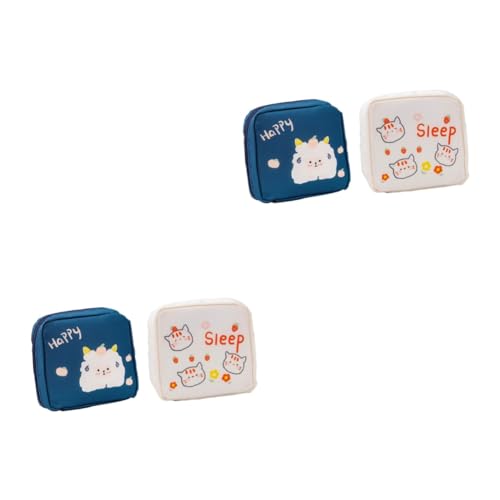 FOMIYES 4 Stück Damenbinden Aufbewahrungstasche Damenbrieftasche Serviettenhandtuch Aufbewahrungstasche Tasche Aufbewahrungsorganisator Reißverschluss Geldbörse Pad Halter von FOMIYES