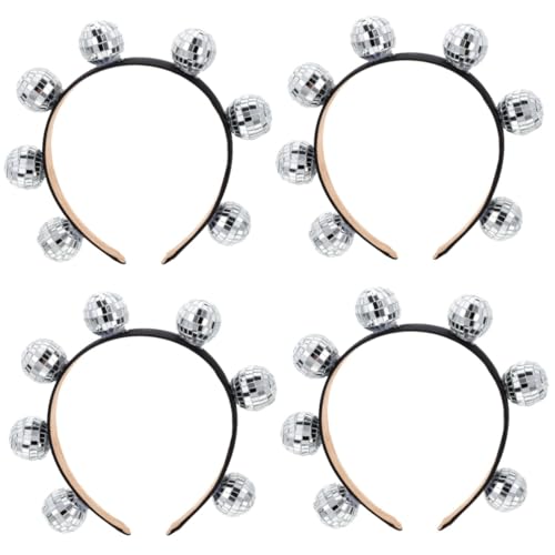 FOMIYES Make-up-Zubehör 4 Stück Disco Ball Stirnband Weihnachtsdeko Haar Plastik Lieferungen Damen Haarschmuck von FOMIYES