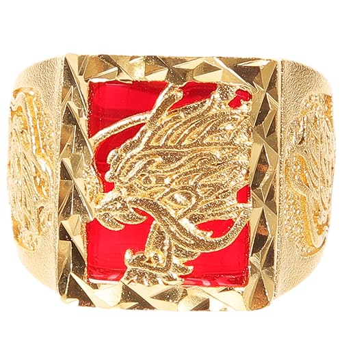 FOMIYES 4 Stück Drachenring für Herren Verstellbarer Offener Ring im Chinesischen Modischer Schmuck für Unisex Fingeraccessoires für Partys Dates von FOMIYES