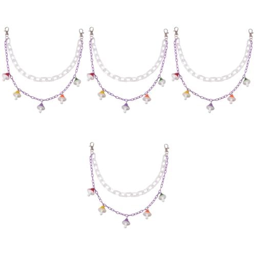 FOMIYES 4 Stück Dual Layer Jeans Kette für Damen Bunte Taillenkette Resin Hip Hop Style für Partys Reisen und Besondere Anlässe für Freunde und Familie von FOMIYES