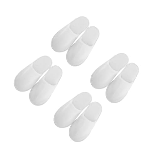 FOMIYES 4 Stück Einweg Spa Hausschuhe aus Weichem Korallenfleece mit Rutschfester Dicker Sohle Niedlichem Cartoon Design für Hotel Hochzeit Outdoor und Gästehäuser Hygienisch und von FOMIYES