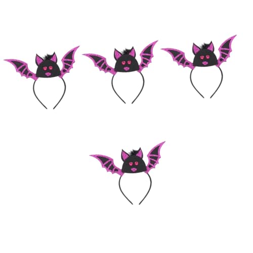 FOMIYES 4 Stück Fledermaus Stirnband Halloween-Foto-Requisiten Haarschmuck für Frauen Haarbänder Tiara einzigartige Haardekoration Halloween-Fledermaus-Haarschmuck gotisch schmücken Schal von FOMIYES