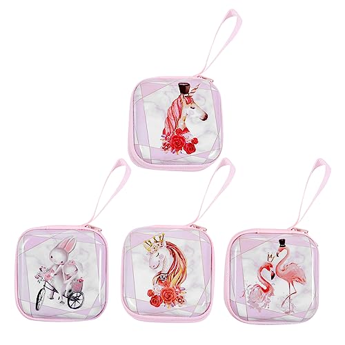 FOMIYES 4stücke Einhorn Handtasche Mit Geldbörse Und Aufbewahrungsbox Wechselgeldbörse Für Ohrhörer Weißblechbox Geeignet Für Mädchen Und Junge Mädchen Im Alltag Und Reisen von FOMIYES