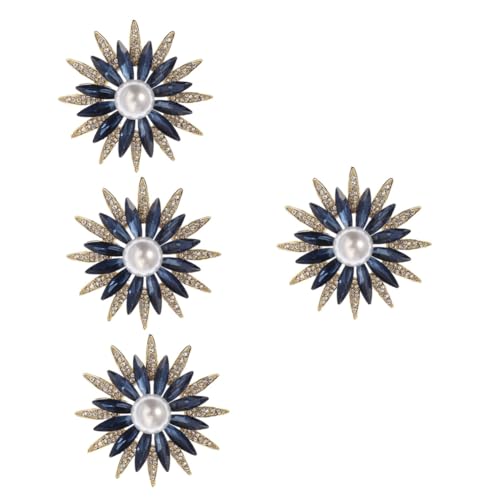 FOMIYES 4 Stück Geometrische Kristallbrosche für Damen Herren Eleganter Anstecker für Anzüge Cardigans Hochwertige Modeaccessoires mit Sicherem Verschluss Vielseitig Kombinierbar von FOMIYES