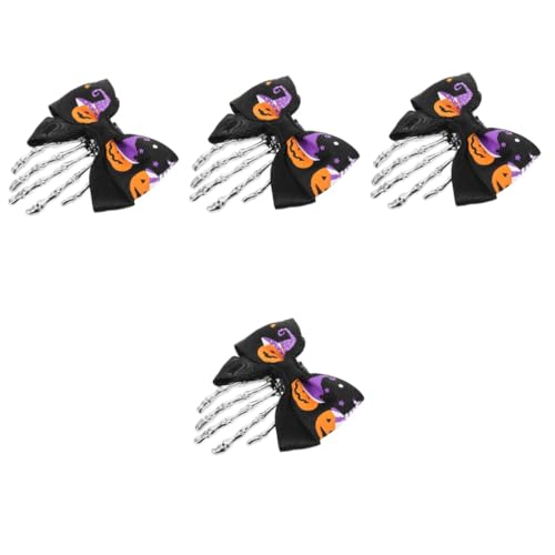 FOMIYES 4 Stück Gothic Halloween Haarklammer Skelett Haarspange Leicht Langlebig für Damen Halloween Party Maskenball Cosplay und Bühnenauftritte Geeignet von FOMIYES