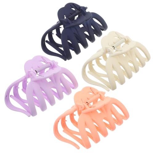 FOMIYES 4-teiliges Haarspangen-set Für Damen Große Clips Für Damen Mattes Finish Haar-accessoires Für Dickes Haar Stilvolle Und Modische Haarspangen Ohne Design Für von FOMIYES