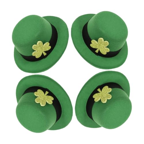 FOMIYES 4stücke Grüne Hut-haarspangen Festliches Shamrock-accessoire Für Patrick's Day Dekoration Für Familienfeiern Und Irische Partys von FOMIYES