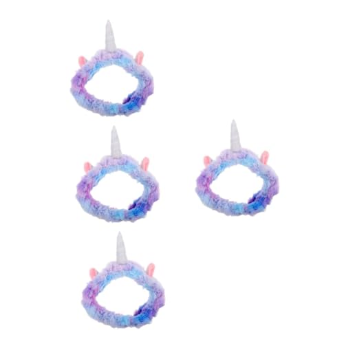 FOMIYES 4 Stück Haarband Damen Unicorn Stirnband Einzigartiges Design Weiches Spa Haarschmuck Accessoire für Partys Geburtstage Kostümveranstaltungen Bunt von FOMIYES