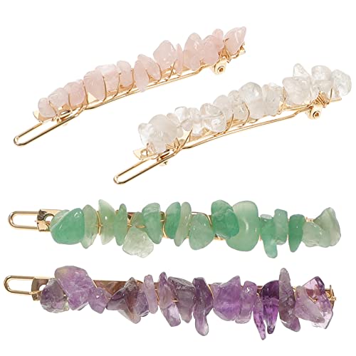 FOMIYES 4stücke Kristall-haarspange Mit Steinen Bunte Damen-haarspangen Mode Haar Zubehör Für Hochzeit Und Geburtstag von FOMIYES