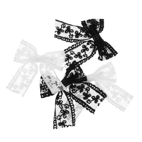 FOMIYES 4 Stück Haarnadel Quastenclips dekorative Haaraccessoires Haarschmuck Damen Schleifen für Haarfrauen weiße Schleife für die Haare schwarze Schleifen Mode Frauen Bogengirlande Stoff von FOMIYES