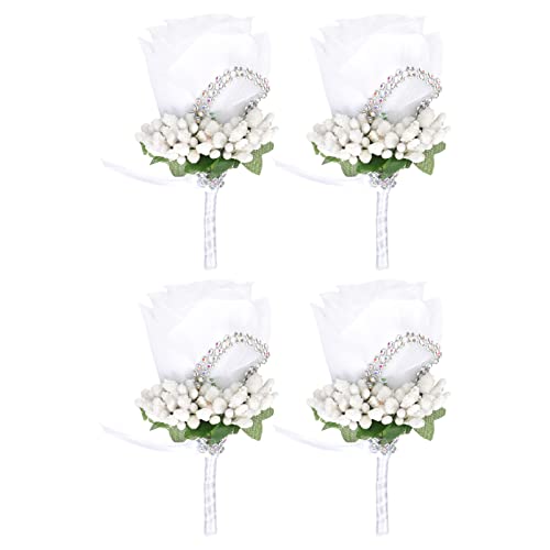 FOMIYES 4 Stück Hochzeitsbrustpin Corsage Blumenanstecker für Braut Brautjungfer und Partys Dekoration für Hochzeiten und Formelle Anlässe von FOMIYES