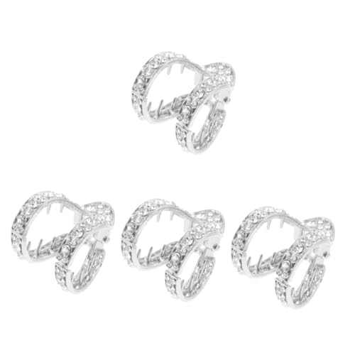 FOMIYES 4 Stück Hohe Pferdeschwanz-Haarnadel Haarband Lockige haare Mädchen Pferdeschwanzhalter für feines Haar Haarklemmen hair styling haarspange Krallenclip Haarklammer Strasssteine von FOMIYES
