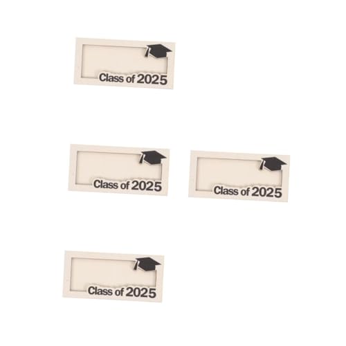 FOMIYES 4 Stück Holz Kartenetui Graduation Season Kartenhalter Portabel Multifunktional für Visitenkarten Kreditkarten Fotos Damen Herren Abschlussfeier Zubehör von FOMIYES