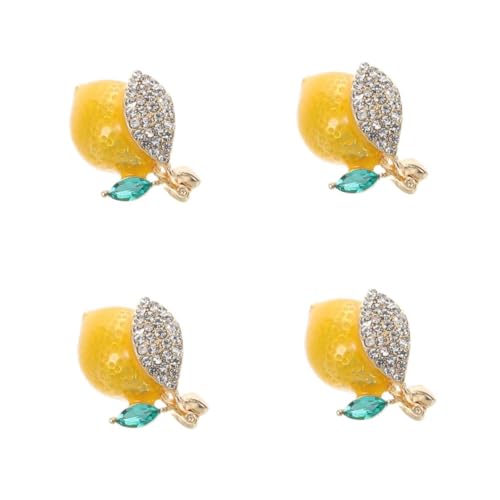 FOMIYES 4 Stück Japanische Zitronenbrosche Robustem Vielseitige Anstecknadel für Damen Sicherer Verschluss Modisches Accessoire für Alltag Partys Rucksäcke und Kleidung von FOMIYES