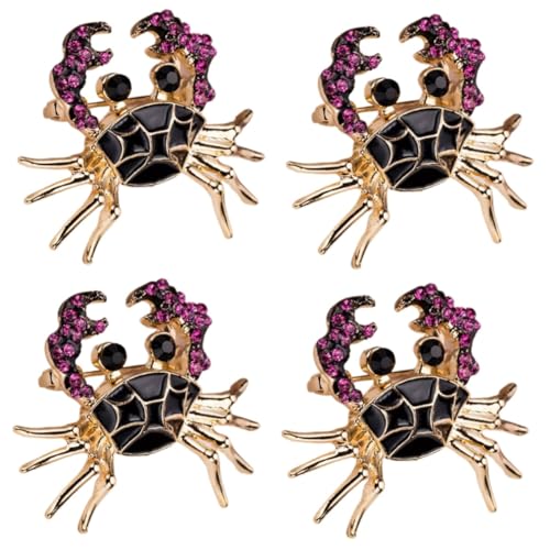 FOMIYES 4 Stück Kleine Krabbenbrosche für Damen Süße Anstecknadel Legierung Farbenfrohes Design für Kleidung Taschen Schals Accessoire für Stilvolle Outfits von FOMIYES