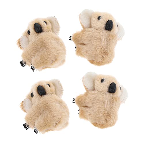FOMIYES 4stücke Plüsch Koala Haarspangen Stofftier Haarklammer Haarklammern Für Kinder Unregelmäßige Clips Haarschmuck Für Frauen Kopfbedeckungen Styling Zubehör von FOMIYES
