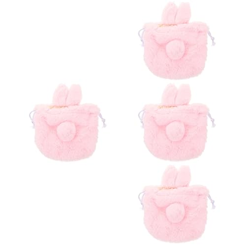 FOMIYES 4 Stück Kosmetik-aufbewahrung Tasche Saneio Kawaii Schminktasche Hasentasche Schminktasche Süß Saniro Ästhetische Schminktasche Plüschtasche Mädchen Plüschkaninchen Karikatur von FOMIYES