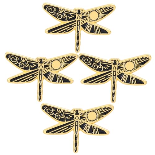 FOMIYES 4 Stück Kreative Cartoon Wespenbroschen für Damen Stilvolle Emaille Anstecker für Kleider Taschen Hüte Langlebige Dekorative Abzeichen im Dragonfly Design von FOMIYES