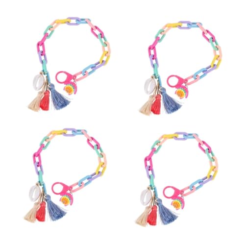 FOMIYES 4 Stück Kreatives Fußkettchen für Damen Verstellbares Beach Anklet mit Trendigem Ketten Design Modisches Sommer Schmuckaccessoire für Strand und Alltag von FOMIYES