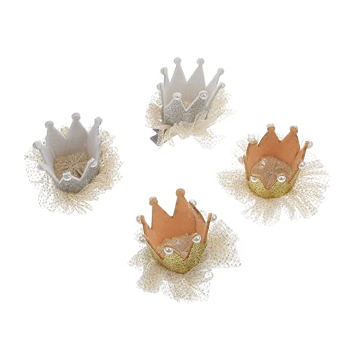 FOMIYES 4 Stück Haarnadeln Für Jungen Und Mädchen Dekorative Krone Spitzenkrone Haarspange Für Babys Mädchen Haar-accessoires Mädchen-haarspangen Für Babys Zufällige Farbe von FOMIYES