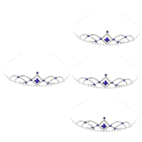 FOMIYES 4 Stück Krone Stirnband Hochzeit Kinderkrone Braut Kopfschmuck Kopfbedeckung Für Damen Tiara Brautkrone Krone Für Mädchen Coronas Para Novias Weiblich Kronen Für Frauen Strass von FOMIYES