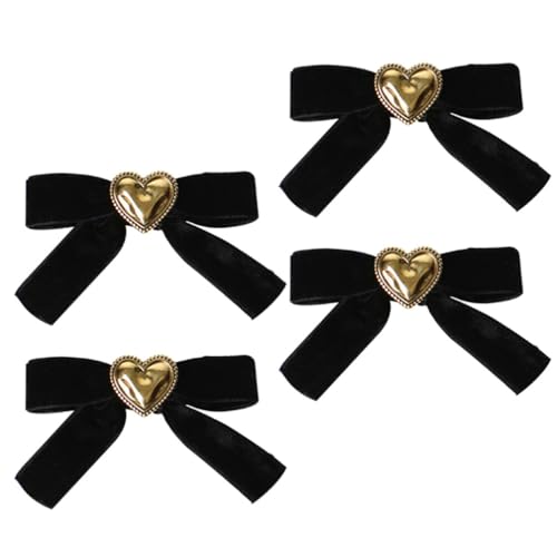 FOMIYES 4 Stück Liebe Haarnadel Bogen Elastische Krawatte Bug Hair Band. Elastische Haarspruppungen Bug Hair Scrunchies. Vintage Heart Hair Pins Bauchmuskeln Mädchen Haarschmuck Nicht Eng von FOMIYES