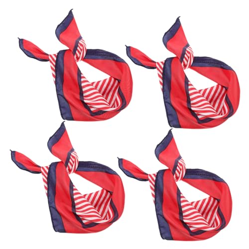 FOMIYES 4stücke Schal Für Frauen Quadratisch Leicht Satin Damen Halstuch Reisebegleiter Schal Partys Bühne Professionalität Komfort von FOMIYES